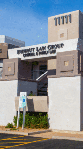 Rideout Law Group office building sign at 11111 N Scottsdale Rd, Arizona