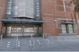 Front entrance of 4th Avenue Jail in Phoenix, Arizona – Maricopa County Detention Center