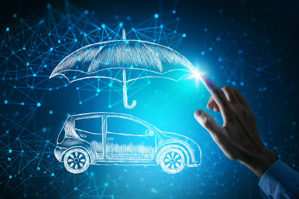 Digital concept of Arizona car insurance protection with Rideout Law Group