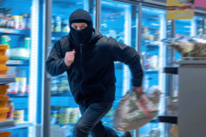 Masked robber fleeing scene of theft in Scottsdale convenience store