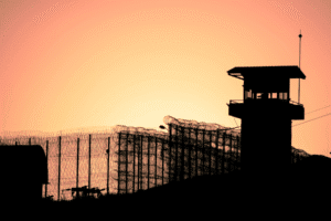 Watkins Jail silhouette at sunset in Phoenix, Arizona – Maricopa County detention facility