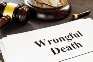 Wrongful death lawsuit documents with gavel – Arizona wrongful death attorney Rideout Law