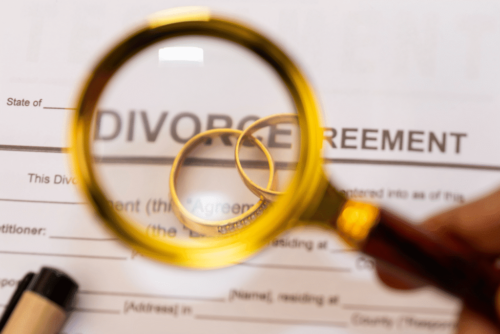 Wedding rings on Arizona divorce agreement – Rideout Law Scottsdale divorce attorneys