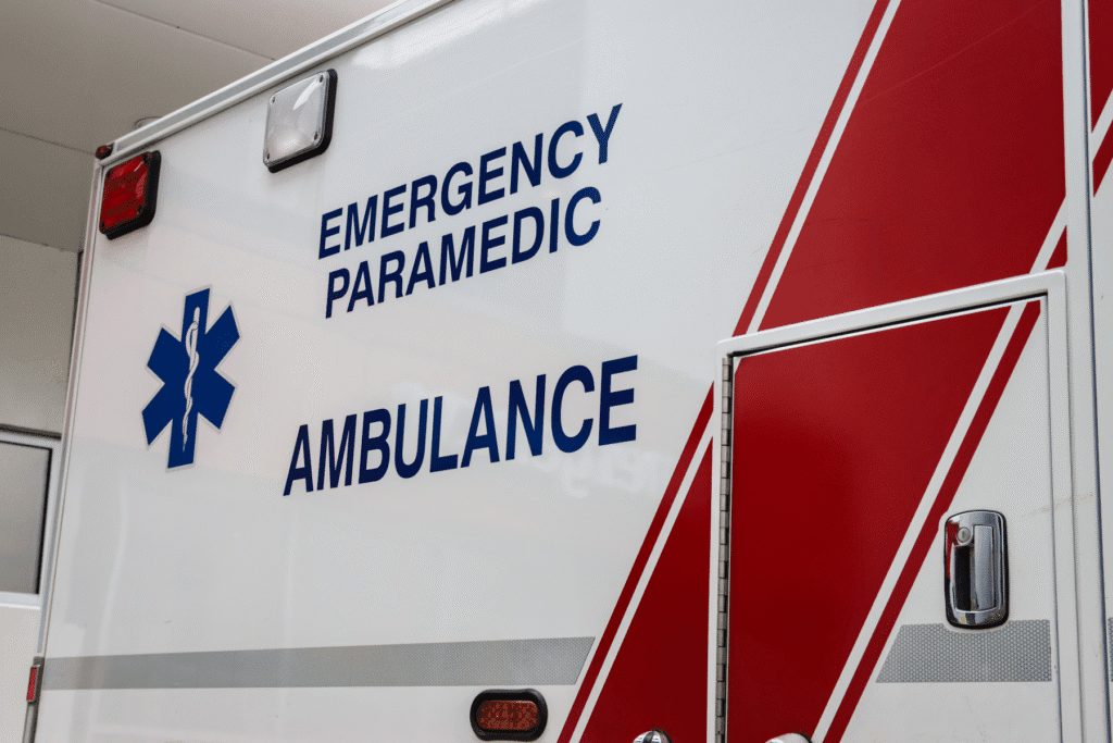 Ambulance responding to catastrophic injury emergency in Phoenix, Arizona