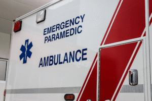 Ambulance responding to catastrophic injury emergency in Phoenix, Arizona