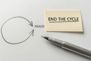 End the cycle of recidivism concept with circular arrow and pen — Scottsdale and Lake Havasu legal support