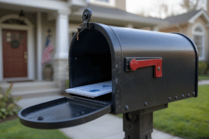 Open residential mailbox with suspicious mail – mail fraud attorney Arizona