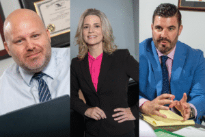 Criminal Defense Attorneys Brad Rideout, Carolyn Keist-Gilbert, and Steven Eckhardt at Rideout Law Group Scottsdale Office