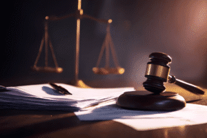 Gavel and court documents representing Arizona criminal procedure at Rideout Law Group