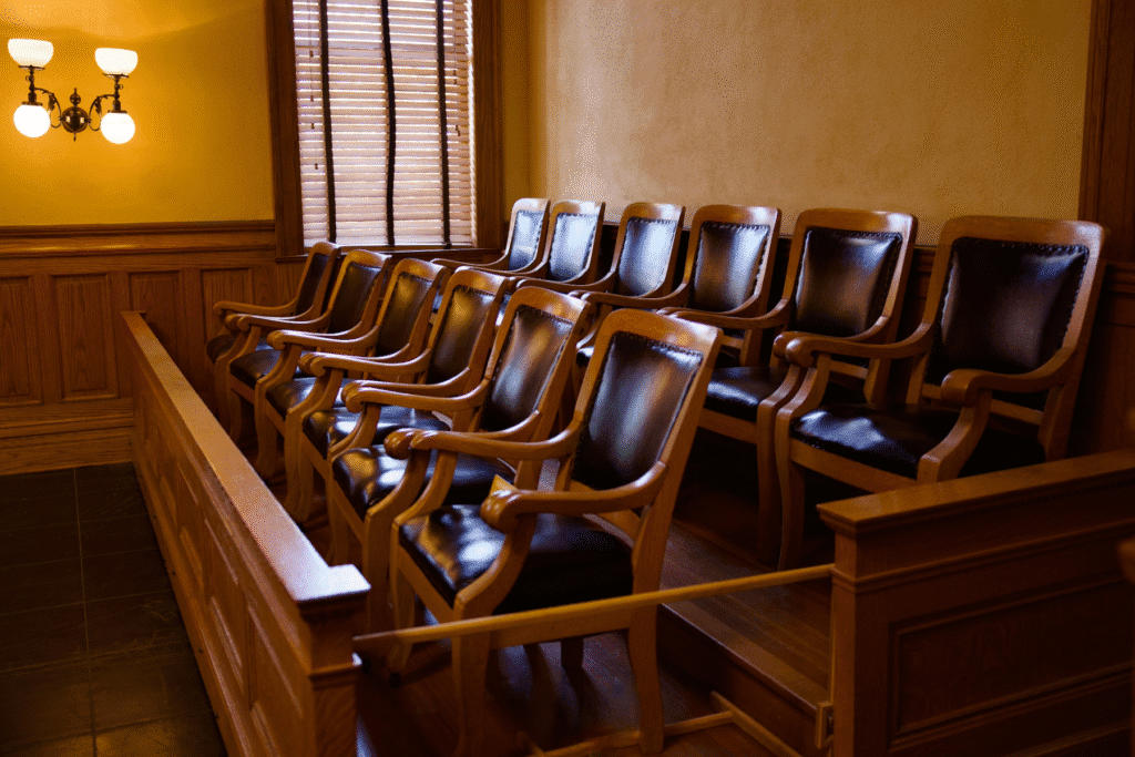 Jury Box in Arizona Courtroom - Scottsdale Legal Context