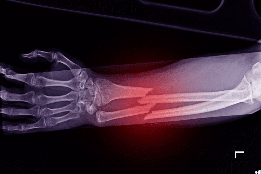 X-ray of arm fracture injury for personal injury case in Arizona