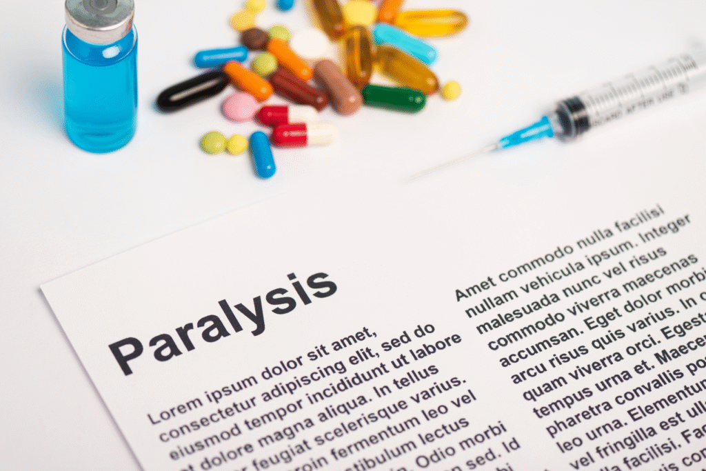 Paralysis treatment concept with medication and syringe – Rideout Law Group, Arizona personal injury attorneys