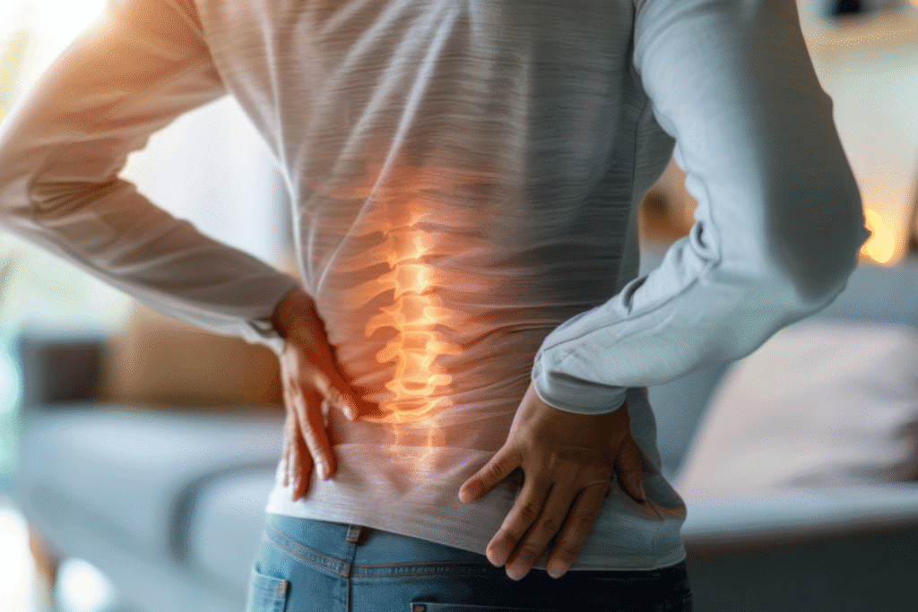 Back injury illustration showing spinal pain in Arizona personal injury claim