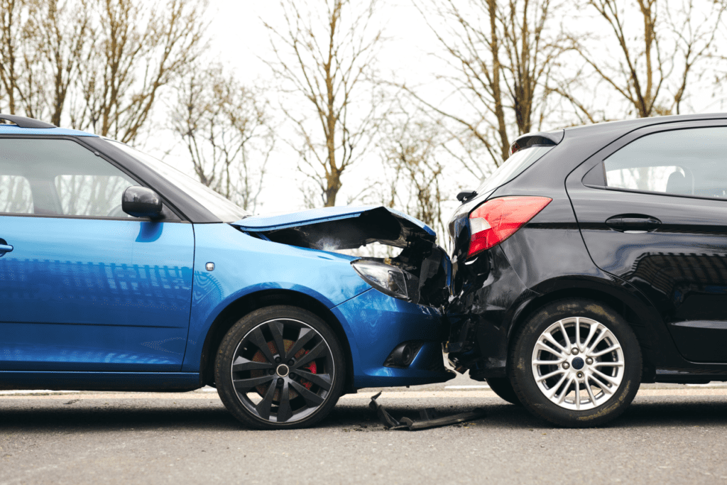 Rear-end car accident in Scottsdale Arizona involving two vehicles collision damage