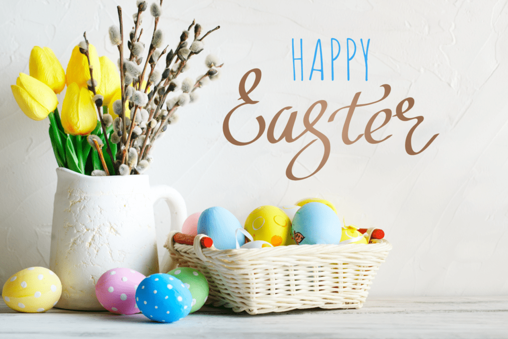 Easter holiday eggs and spring flowers symbolizing renewal and second chances in Arizona legal services